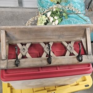 Rustic Brown Wall Hook Rack
